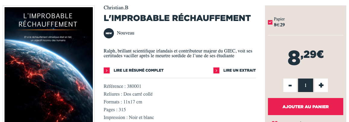 Commande du Roman de Science-Fiction : L'Improbable Réchauffement 